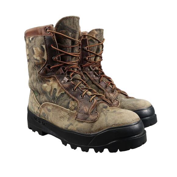 Danner Boots Mens 7 Combat Hunting Waterproof 600g Insulated Camo Outdoor Retro - Picture 1 of 16